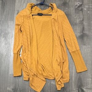 Miss Me Mustard Draped Cardigan
